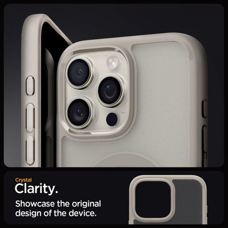 Spigen iPhone 16 Pro Cover Ultra Hybrid MagFit Frost Natural Titanium