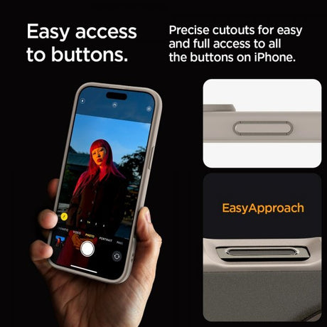 Spigen iPhone 16 Pro Cover Ultra Hybrid MagFit Frost Natural Titanium