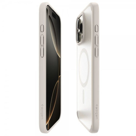 Spigen iPhone 16 Pro Cover Ultra Hybrid MagFit Frost Natural Titanium
