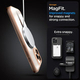 Spigen iPhone 16 Pro Cover Ultra Hybrid MagFit Frost Rose Titanium