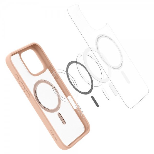 Spigen iPhone 16 Pro Cover Ultra Hybrid MagFit Frost Rose Titanium