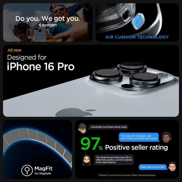 Spigen iPhone 16 Pro Cover Ultra Hybrid MagFit Hvid