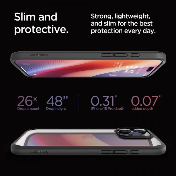 Spigen iPhone 16 Pro Cover Ultra Hybrid Mat Sort