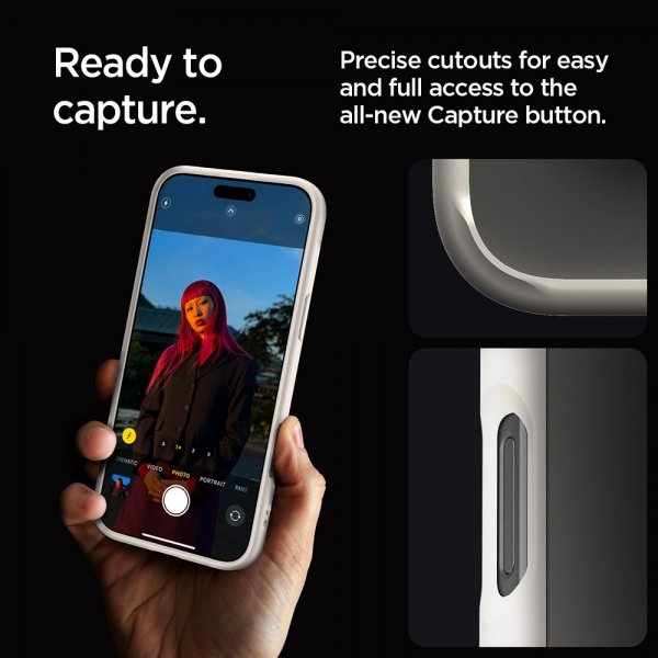Spigen iPhone 16 Pro Cover Ultra Hybrid Natural Titanium