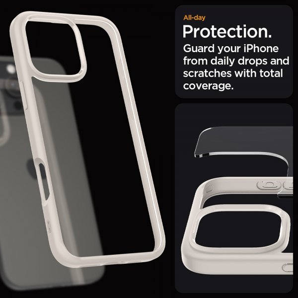 Spigen iPhone 16 Pro Cover Ultra Hybrid Natural Titanium
