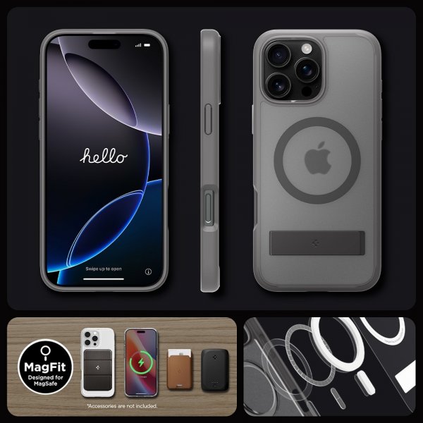 Spigen iPhone 16 Pro Cover Ultra Hybrid S MagFit Frost Gray