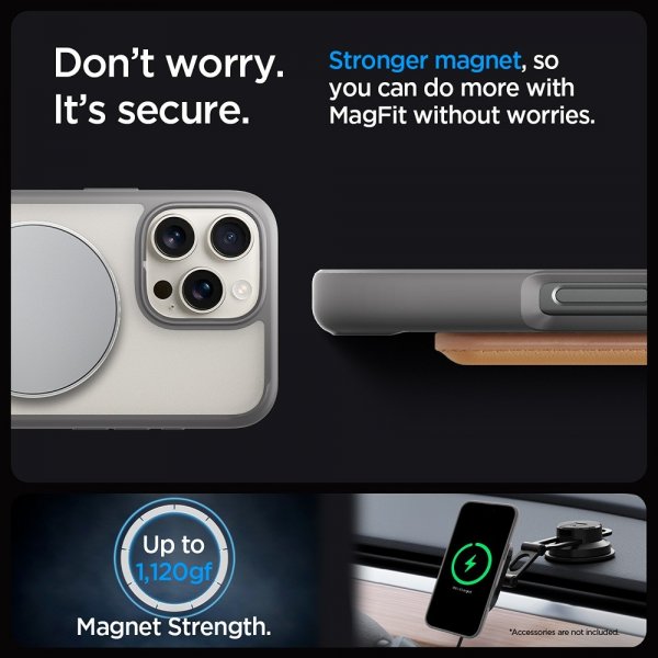 Spigen iPhone 16 Pro Cover Ultra Hybrid S MagFit Frost Gray