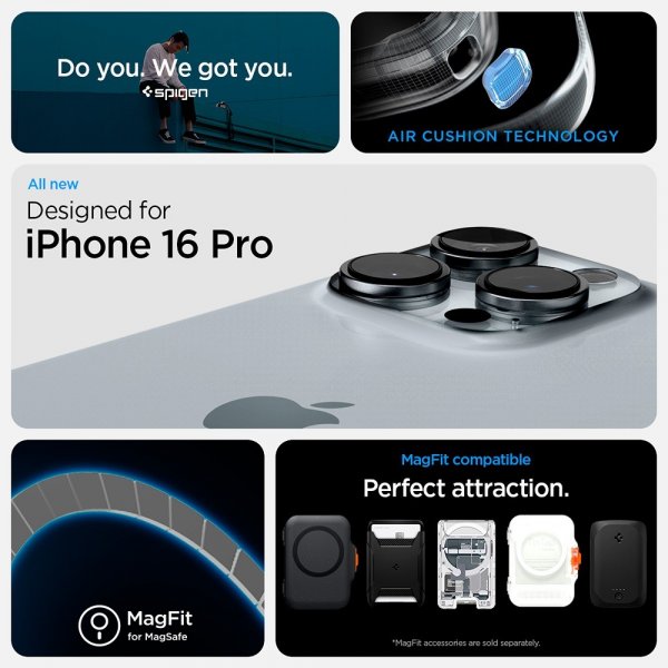 Spigen iPhone 16 Pro Cover Ultra Hybrid T MagFit Clear White