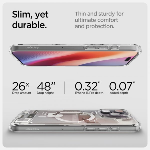 Spigen iPhone 16 Pro Cover Ultra Hybrid Zero One MagFit Natural Titanium