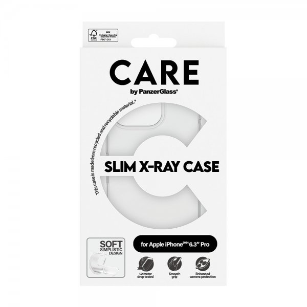 CARE by PanzerGlass iPhone 16 Pro Cover X-Ray Transparent