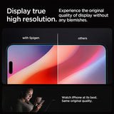 Spigen iPhone 16 Pro/iPhone 17/17 Pro Skærmbeskyttelse GLAS.tR EZ Fit 2-pak