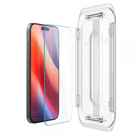 Spigen iPhone 16 Pro/iPhone 17/17 Pro Skærmbeskyttelse GLAS.tR EZ Fit 2-pak