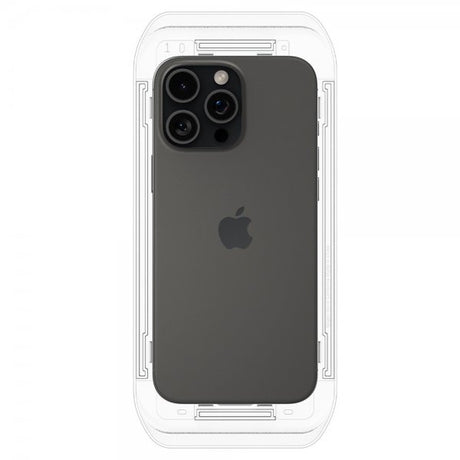 Spigen iPhone 16 Pro/iPhone 17/17 Pro Skærmbeskyttelse GLAS.tR EZ Fit 2-pak