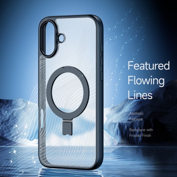 Dux Ducis iPhone 16 Cover Aimo Series MagSafe Kickstand Sort