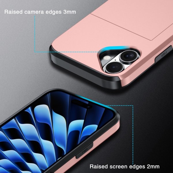 iPhone 16 Cover Card Slide Grå