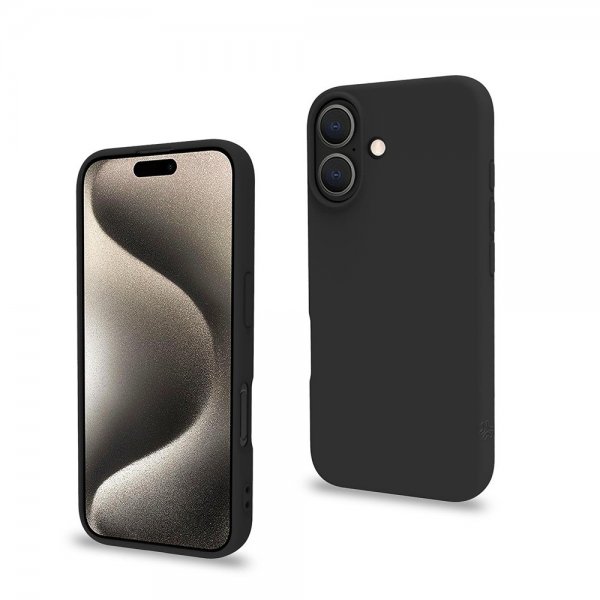 Celly iPhone 16 Cover CROMO Sort