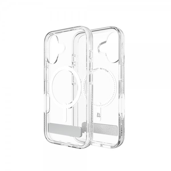 ZAGG iPhone 16 Cover Crystal Palace Snap Kickstand Transparent