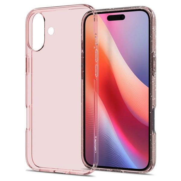 Spigen iPhone 16 Cover Liquid Crystal Glitter Rose Quartz