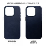 Fastgjort iPhone 16 Cover MagLæder Blå