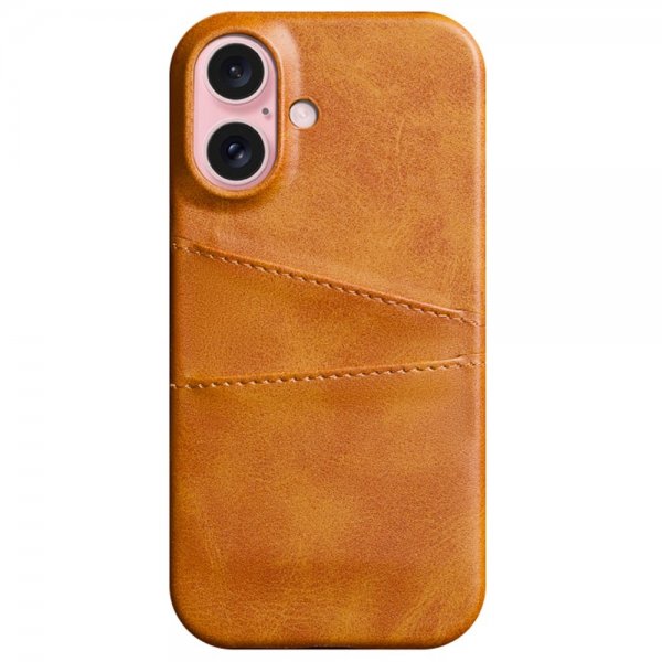 iPhone 16 Cover med to Kortlommer Lysebrun