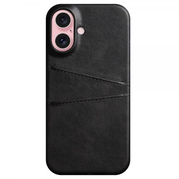 iPhone 16 Cover med to Kortlommer Sort