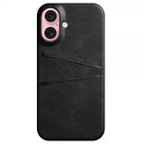 iPhone 16 Cover med to Kortlommer Sort