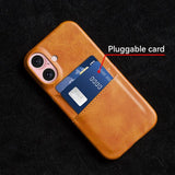 iPhone 16 Cover med to Kortlommer Sort