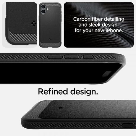 Spigen iPhone 16 Cover Rugged Armor MagFit Mat Sort