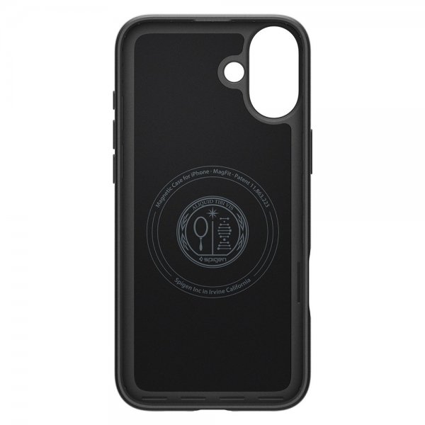 Spigen iPhone 16 Cover Thin Fit MagFit Sort