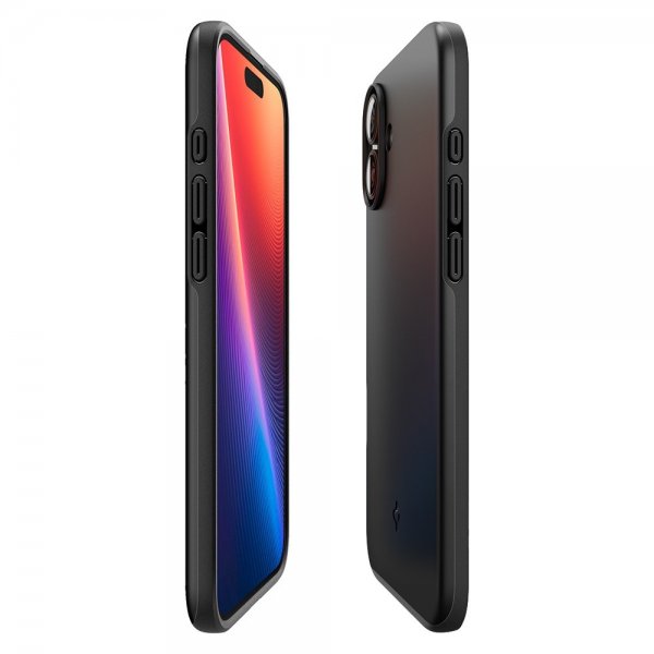 Spigen iPhone 16 Cover Thin Fit MagFit Sort