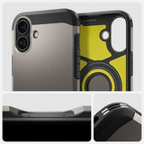 Spigen iPhone 16 Cover Tough Armor MagFit Gunmetal