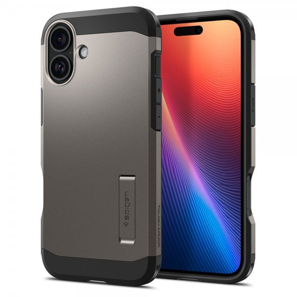 Spigen iPhone 16 Cover Tough Armor MagFit Gunmetal
