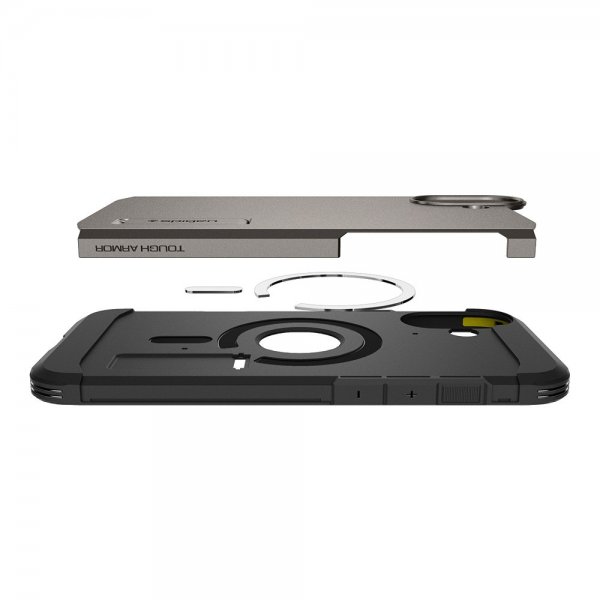 Spigen iPhone 16 Cover Tough Armor MagFit Gunmetal