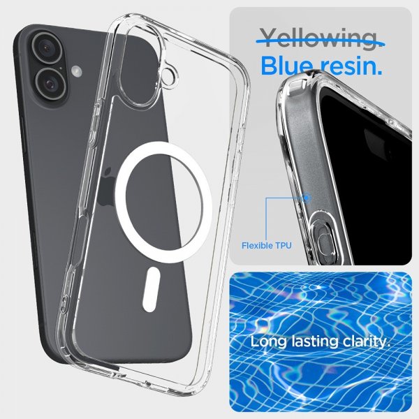 Spigen iPhone 16 Cover Ultra Hybrid MagFit Hvid
