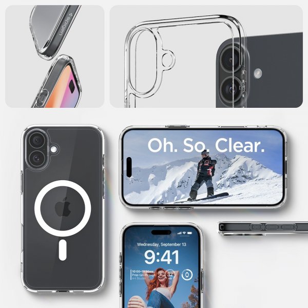 Spigen iPhone 16 Cover Ultra Hybrid MagFit Hvid
