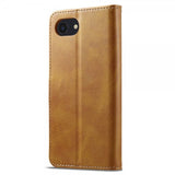 Lc.Imeeke iPhone 16e/17e Etui med Kortlomme Stativfunktion Lysebrun