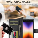 Lc.Imeeke iPhone 16/17 Etui med Kortlomme Standfunktion Sort