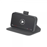 Puro iPhone 16e/17e Etui Wallet Stand Sort