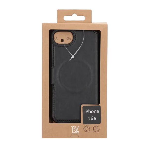 Rvelon iPhone 16e/17e Etui 4 Kortlommer Sort
