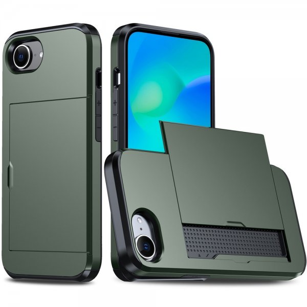 iPhone 16./17. Cover Card Slide Grøn