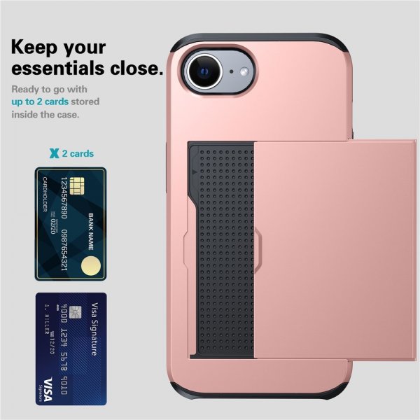 iPhone 16e/17e Cover Card Slide Rosaguld
