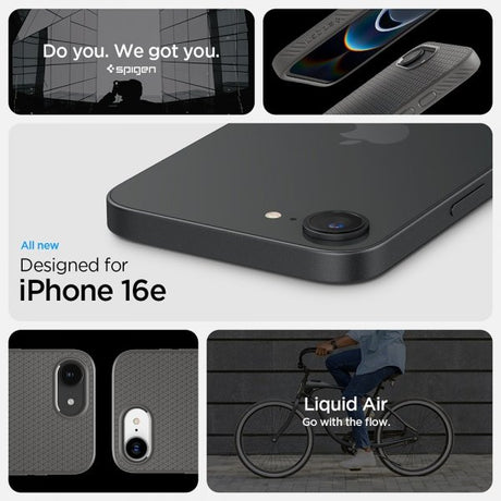 Spigen iPhone 16/17 Cover Liquid Air Marble Grey