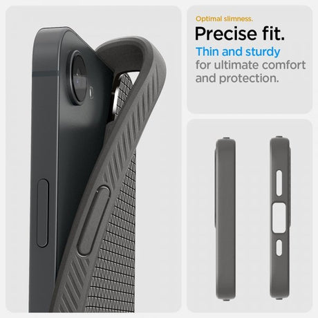 Spigen iPhone 16/17 Cover Liquid Air Marble Grey