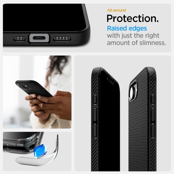 Spigen iPhone 16/17 Cover Liquid Air Mat Sort