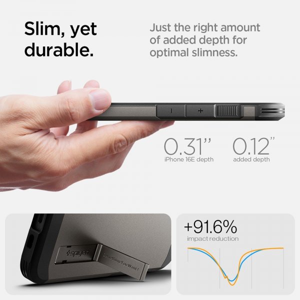Spigen iPhone 16/17 Cover Tough Armor MagFit Gunmetal