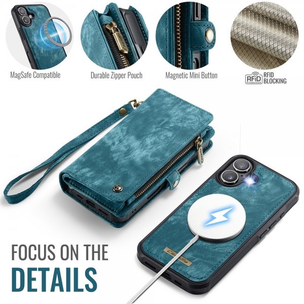 CaseMe iPhone 17 Etui 008 Series Aftageligt Cover Blå