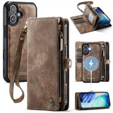CaseMe iPhone 17 Etui 008 Series Aftageligt Cover Brun