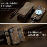 CaseMe iPhone 17 Etui 008 Series Aftageligt Cover Brun