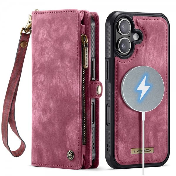 CaseMe iPhone 17 Etui 008 Series Aftageligt Cover Rød