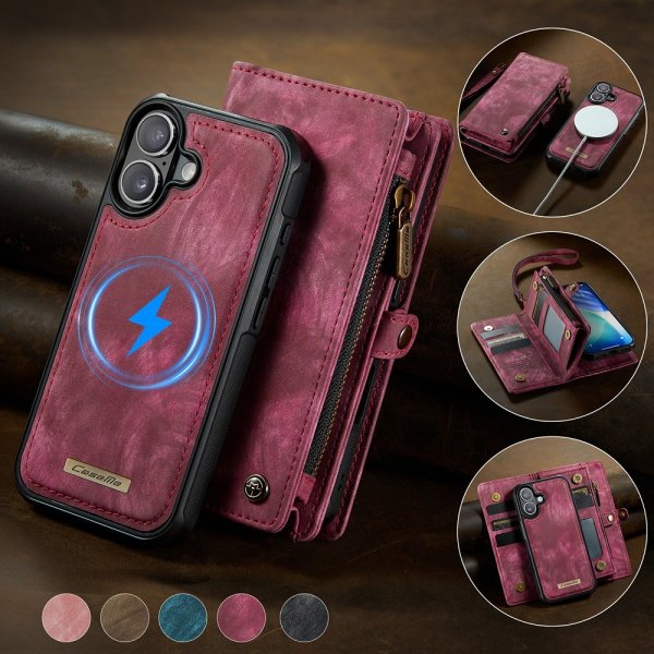 CaseMe iPhone 17 Etui 008 Series Aftageligt Cover Rød